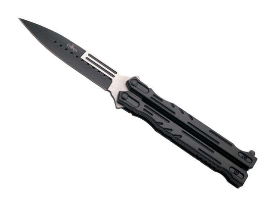 Black aluminum third butterfly knife