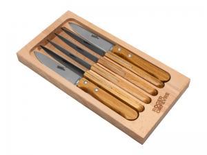 Oak table knife set of 6 knives