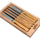 Stainless steel steak table knife set of 6