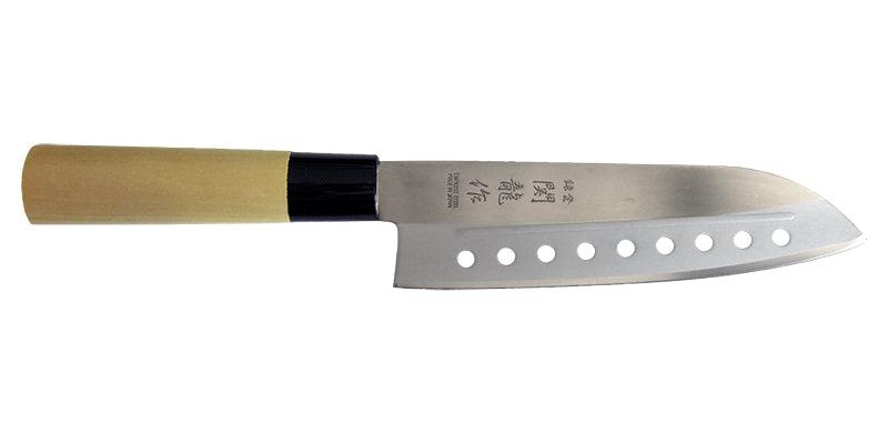 Seki Ryu Japanese Openwork Santoku Knife