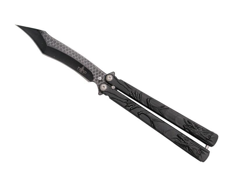 Third black butterfly knife complete 13cm