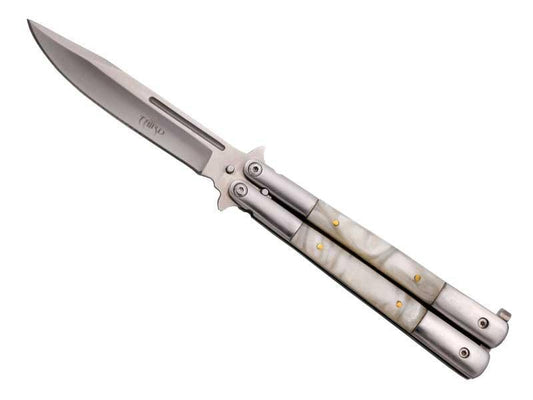 Third mother-of-pearl butterfly knife