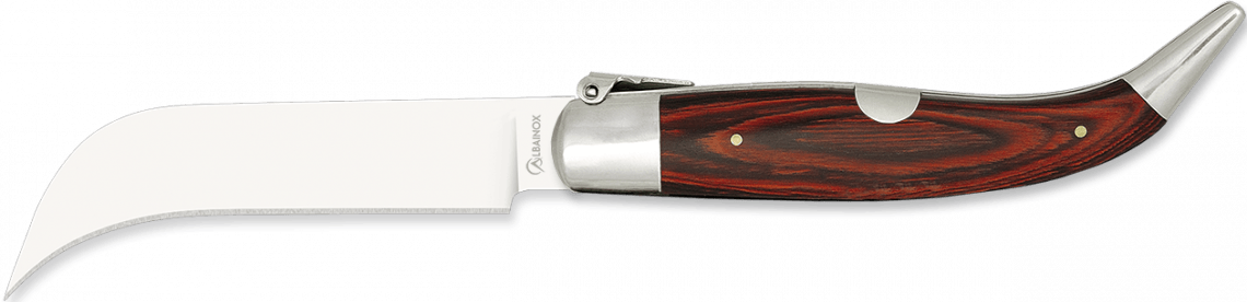 Red wood folding pruning knife 