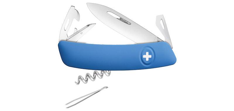 Blue Swiss Army Knife Corkscrew