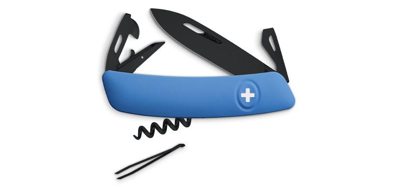 Black and blue swiss army knife swiza