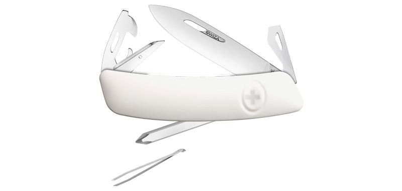 White swiss army knife swiza 11 functions