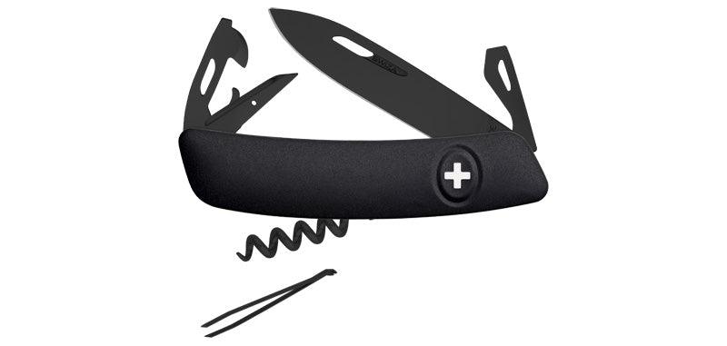 Black swiss army knife swiza 11 functions