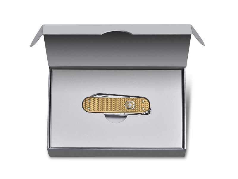 Victorinox classic precious alox brass gold knife 58mm