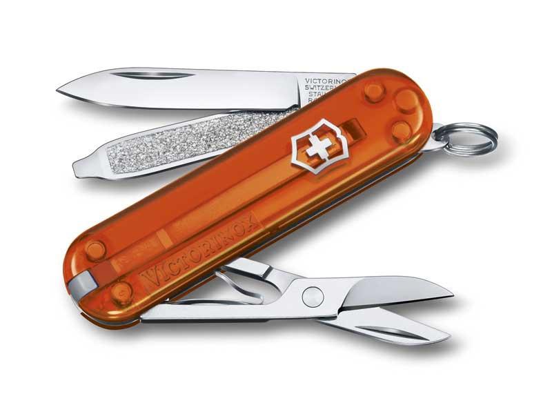 Victorinox classic translucent fire opal knife 58mm