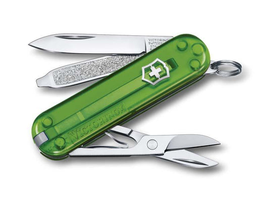 Victorinox classic translucent green tea knife 58mm