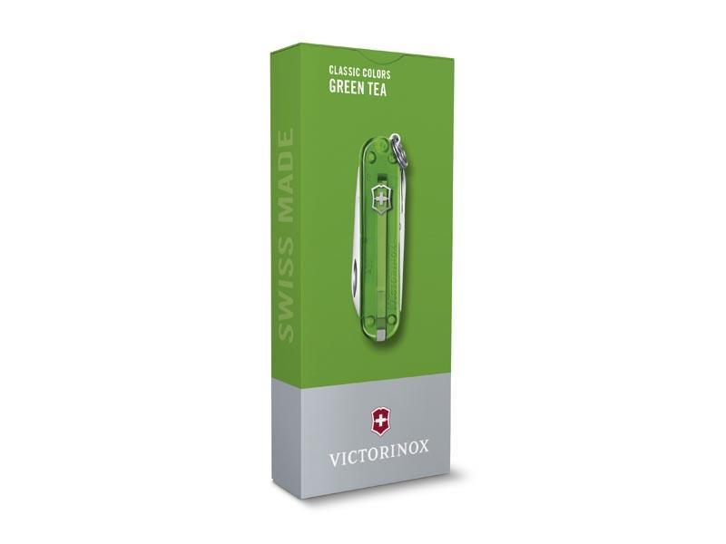 Victorinox classic translucent green tea knife 58mm