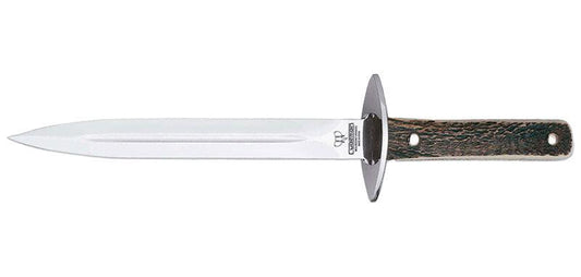 Cudeman dagger with deer antler handle