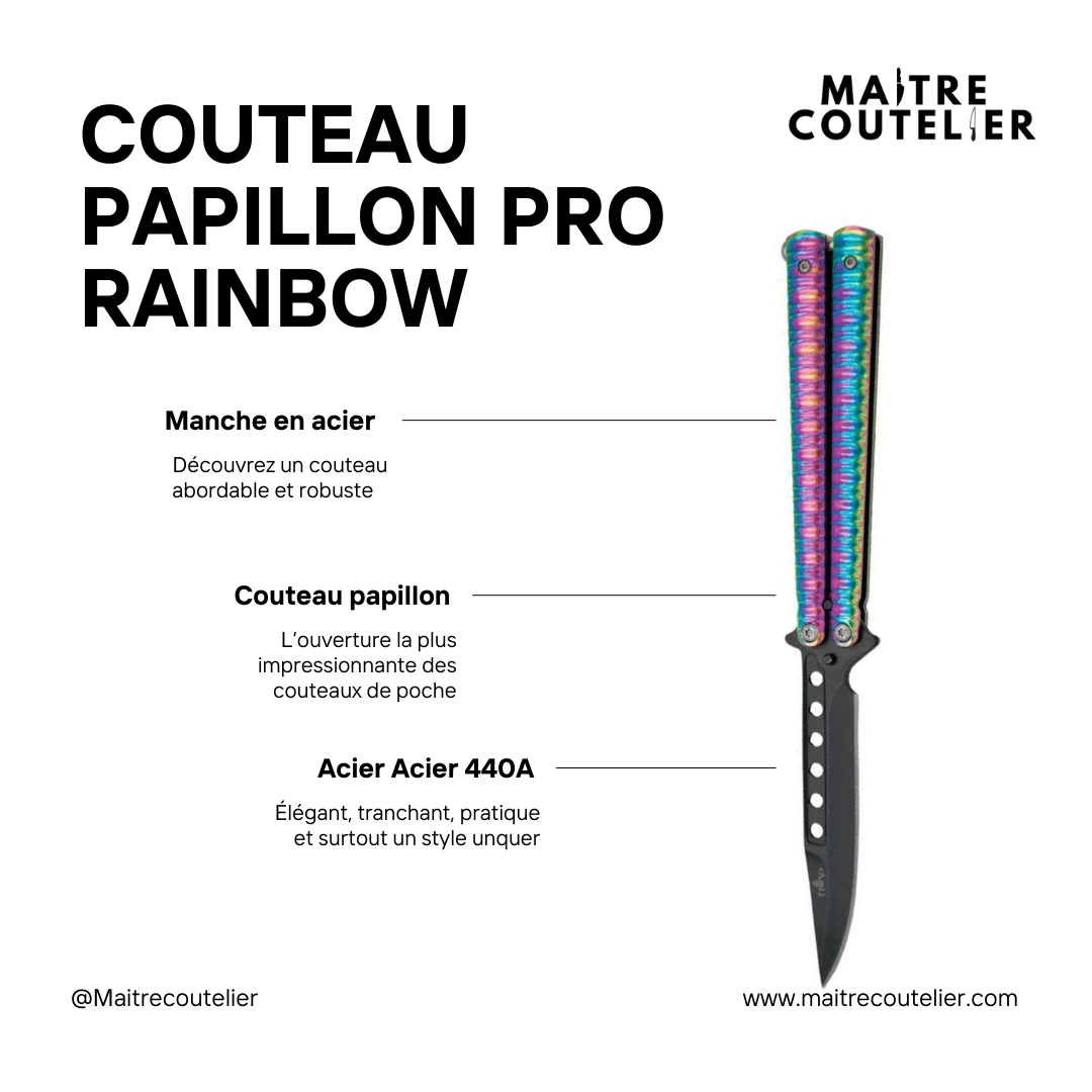 Rainbow pro butterfly knife