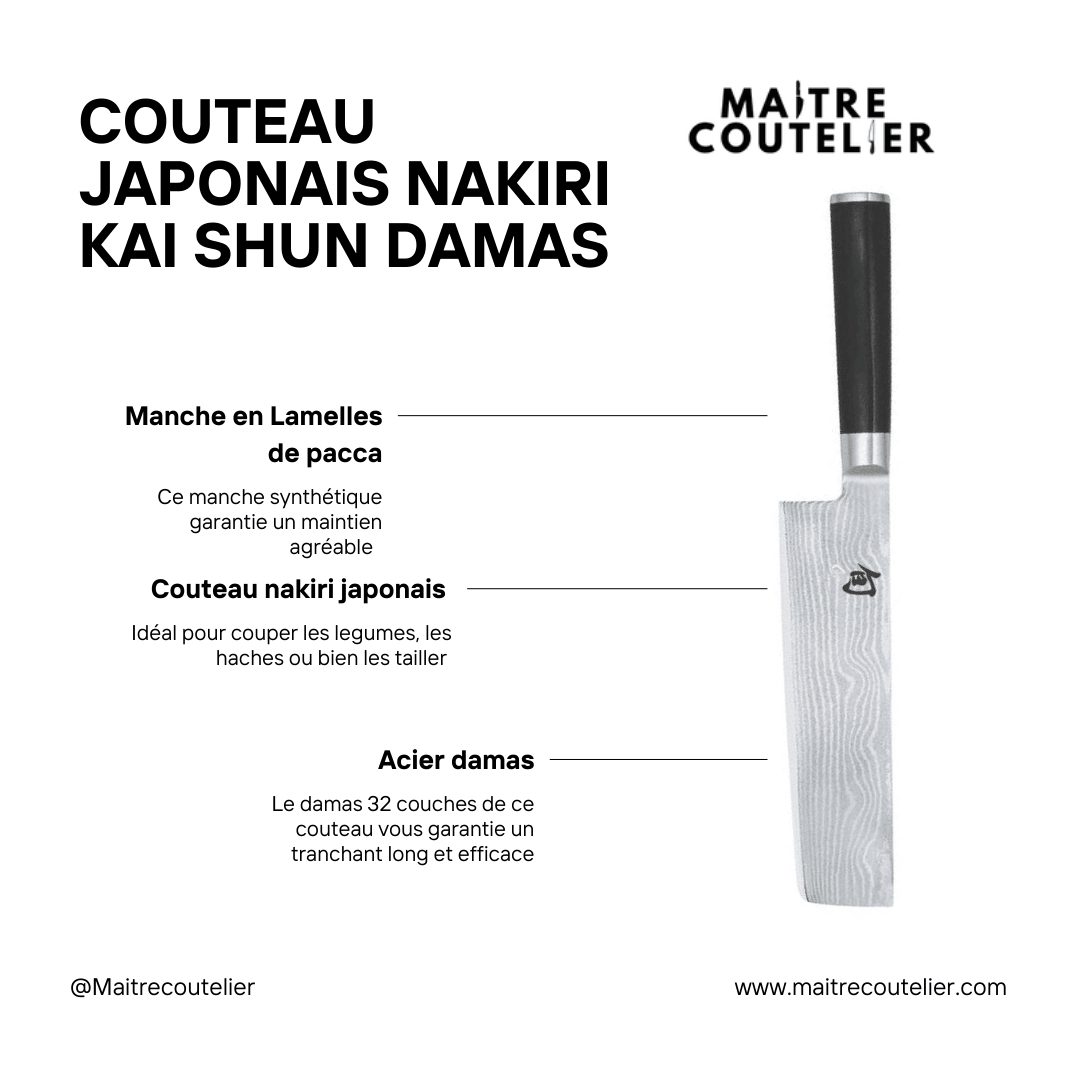 NAKIRI KAI SHUN DAMASCUS JAPANESE KNIFE