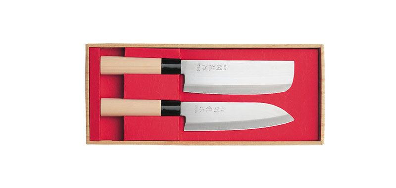 Nakiri &amp; Santoku Kitchen Knife Set