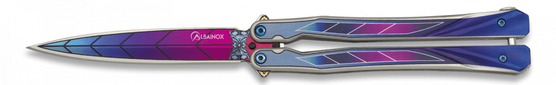 PRO PURPLE BUTTERFLY KNIFE