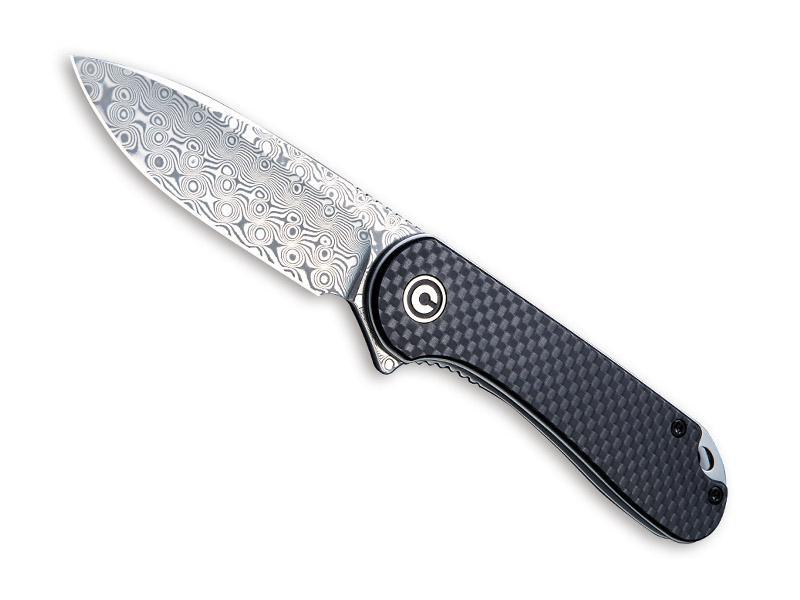 CIVIVI ELEMENTUM CARBON FIBER DAMASCUS