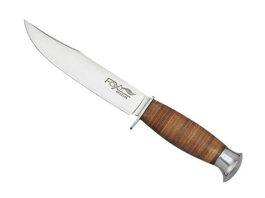 FIXED BLADE KNIFE LEATHER HANDLE