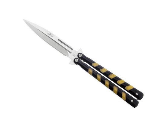 BLACK/GOLD BUTTERFLY KNIFE