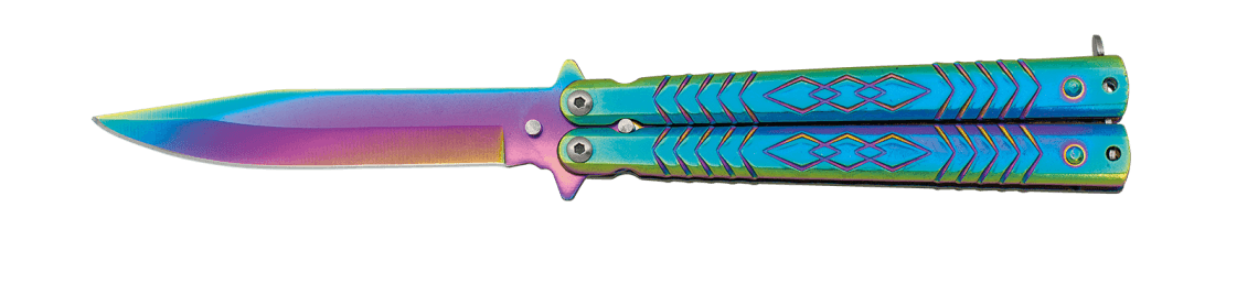 Purple butterfly knife