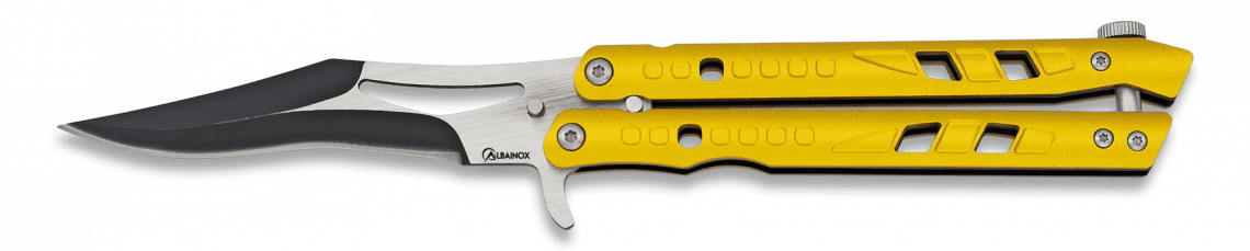 Yellow butterfly knife