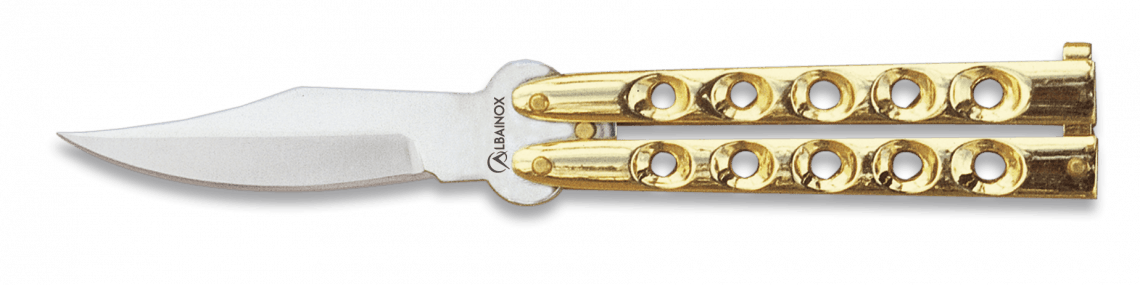 Gold butterfly knife