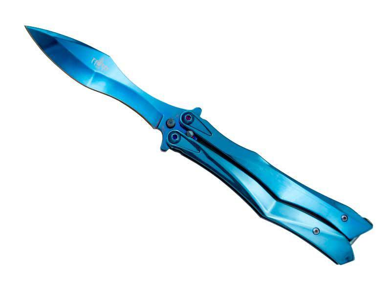 All blue butterfly knife