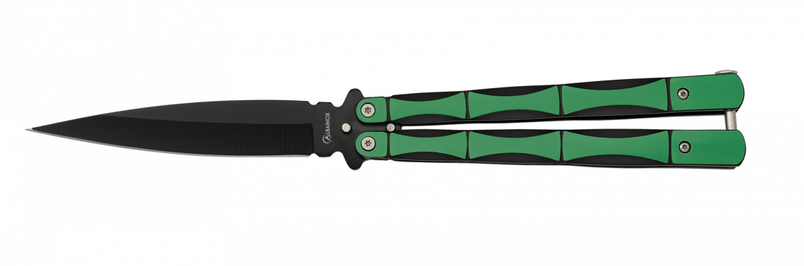 Green butterfly knife