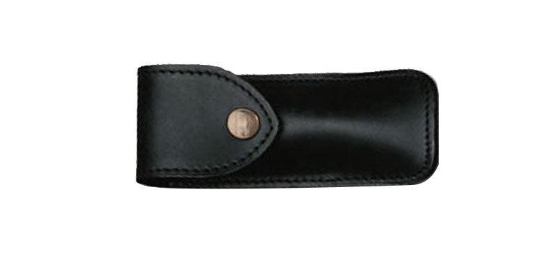 Black leather knife case