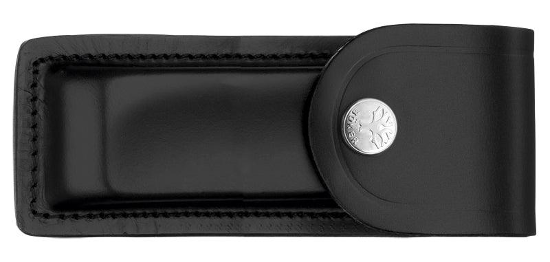 Black leather knife case