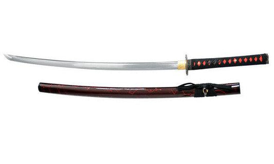 Black and red katana 