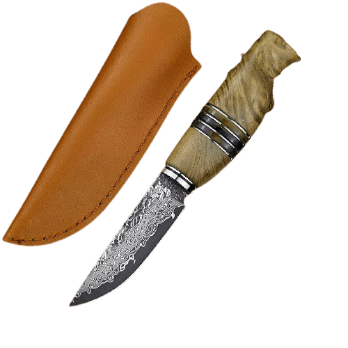 JUNGLE WOOD FIXED BLADE KNIFE 